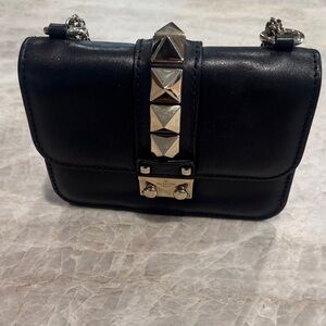 Valentino Rockstud Black Leather Studded Women's Bag
